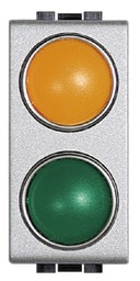 Bticino - VERKLIKKER LIGHT TECH VERLICHT-ORANJE/GROEN - 1 MOD. - NT4372AV-E⚡shock