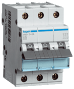 hager - Automaat 10kA - C - 3P - 50A - 3M. - NCN350-E⚡shock