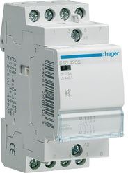 hager - Contactor geruisloos - 4x25A - 230V - 2NO+2NG - ESC427S-E⚡shock