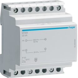 Hager - Veiligheidstransformator 12V - 20VA - ST309-E⚡shock