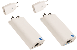 Hirschmann - GigaBit internet over coax adapter set inclusief USB-voedingen INCA 1G white + USB SET - 695020694-E⚡shock