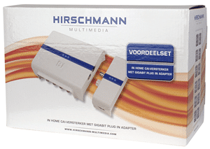 Hirschmann - Huisversterker met gigabit internet over coax adapter HMV PLUG IN SET - 695020582-E⚡shock