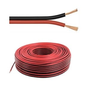 KABEL - Luidsprekerkabel - Eca 2 x 1,5 mm² rood/zwart ( R100 ) - LS2X15-E⚡shock