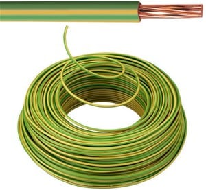 KABEL - VOB - Eca Installatiedraad - 10 mm² - Geel/Groen ( H07V-R ) - VOB10GG-E⚡shock