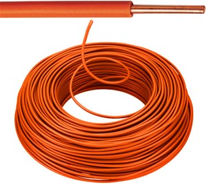 KABEL - VOB - Eca Installatiedraad - 1,5 mm² - oranje - H07V-U ( R100 ) - VOB15OR-E⚡shock