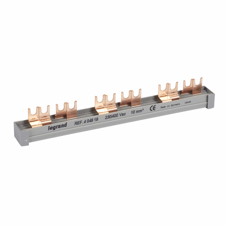 Legrand - Aansluitsrail met vorken 4p 12 modules - 10mm² - 404919-E⚡shock