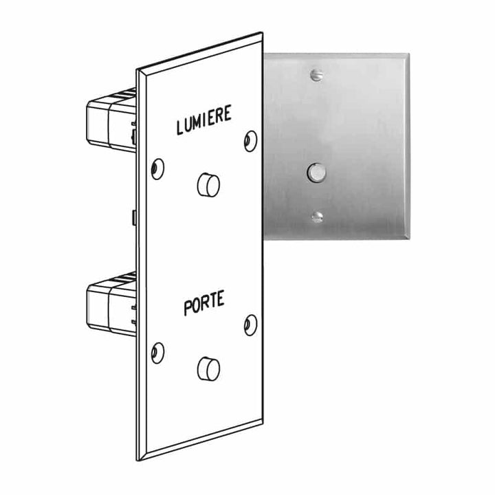 Legrand - ART verl. drkp Porte+Lumière mémoire Geborsteld staal - AR67193-E⚡shock