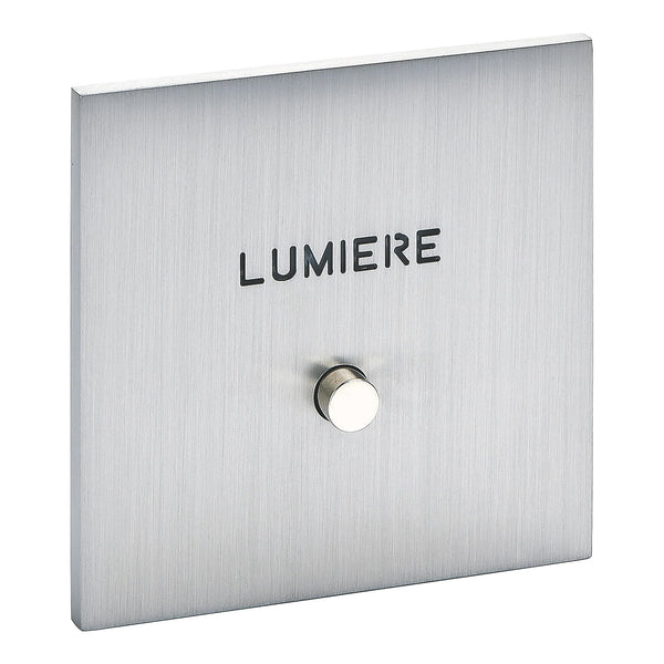 Legrand - ART verlichte drkknp "Lumière" épure Geborsteld staal - AR67492-E⚡shock