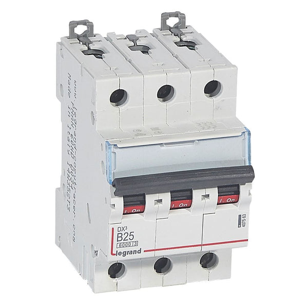 legrand - Autom. DX³ 6000A/10kA 3P B25 400V - 3 modules - 407563-E⚡shock