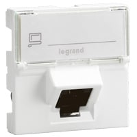 Legrand - Mosaic RJ 45 Cat 6 FTP -45° LCS² - wit - 076505-E⚡shock