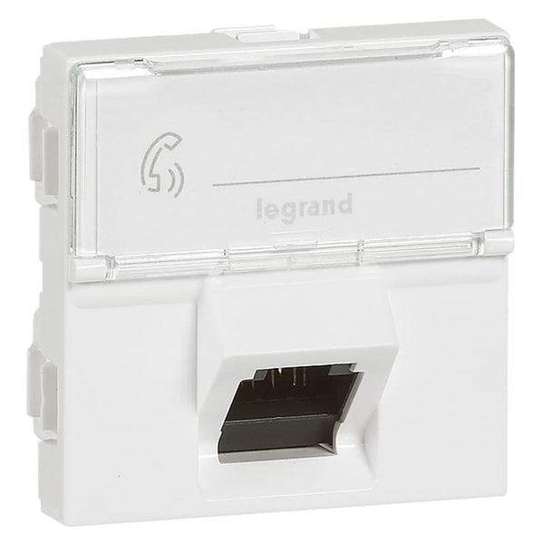 Legrand - Mosaic RJ45 Cat 6 STP - 45° LCS² - wit - 2 modules - 076507-E⚡shock