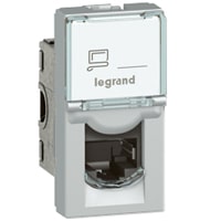 Legrand - Mosaic stopcontact RJ45 CAT6 utp 1 module alu - 079461-E⚡shock