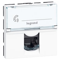 Legrand - RJ45 cat 6 FTP 2 mod 90° wit LCS² Mosaic witte kleur - 076592-E⚡shock