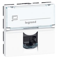 Legrand - RJ45 cat 6 STP 2 mod 90° wit LCS² Mosaic witte kleur - 076593-E⚡shock