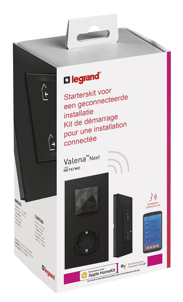 Legrand - Valena NWN - Starterskit met Gateway + stopcontact Zwart - 741960-E⚡shock