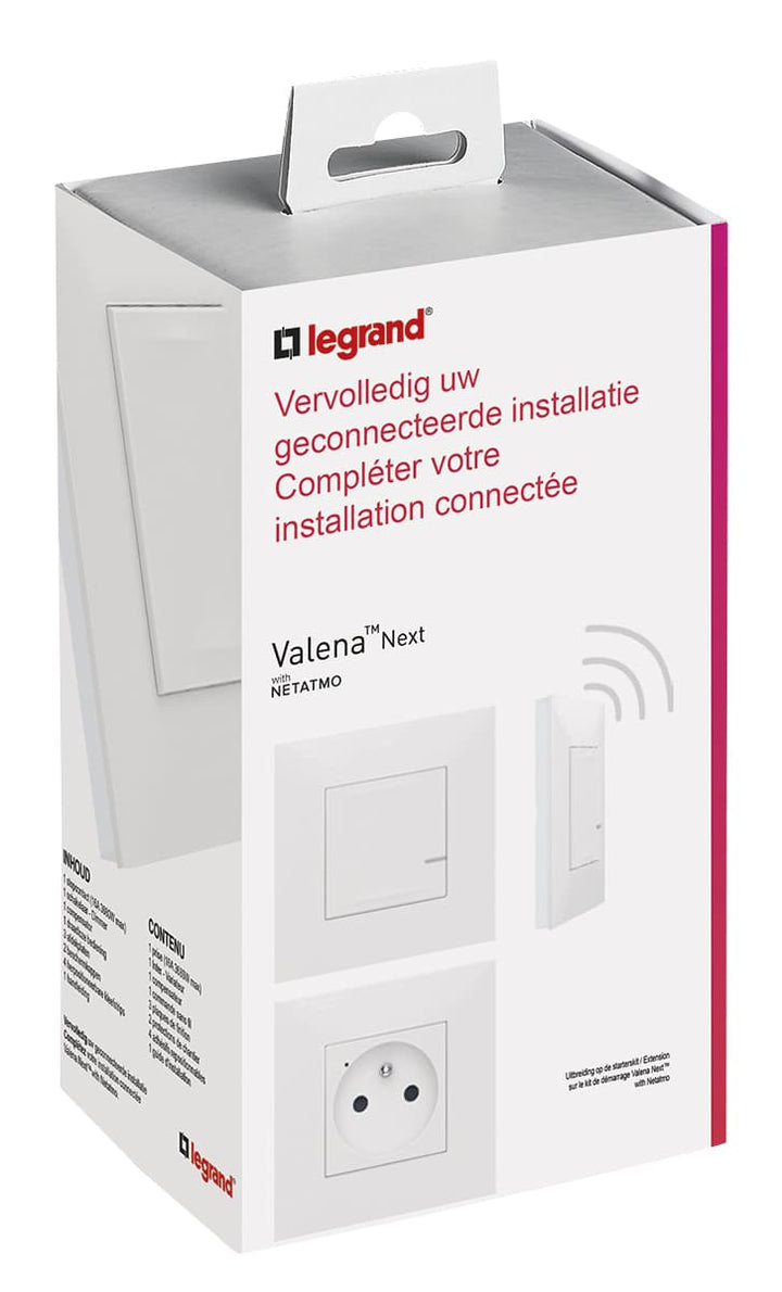 Legrand - Valena NWN - Uitbreidingskit Schakelaar + stopcontact Wit - 741905-E⚡shock