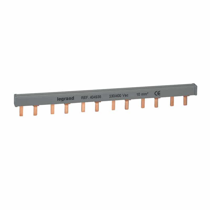 Legrand - Verbindingsrail met tanden 2p 12 modules - 10mm² - 404938-E⚡shock