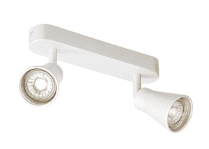 SLV LIGHTING - AVO CW Double, indoor wand- en plafondopbouwlamp, QPAR51, wit, max. 50W - 1000890-E⚡shock