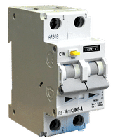 TECO - Differentieelautomaat 2p 20A 30mA 10kA Curve C - FL9202C003A-E⚡shock