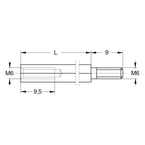 vynckier - OPHOOGSTUT SLEUTELBREEDTE 9 H=65MM - 811458-E⚡shock